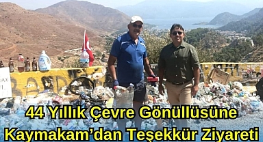 44 Yıllık Çevre Gönüllüsüne Kaymakam'dan Teşekkür Ziyareti