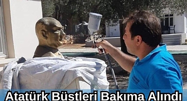 Atatürk Büstleri Bakıma Alındı