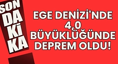 Ege Denizi'nde 4,0 Büyüklüğünde Deprem Oldu!