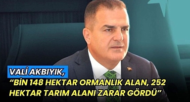VALİ AKBIYIK, “BİN 148 HEKTAR ORMANLIK ALAN, 252 HEKTAR TARIM ALANI ZARAR GÖRDÜ”