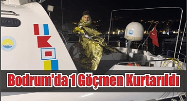Bodrum’da 1 Göçmen Kurtarıldı