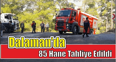 Dalaman’da 85 Hane Tahliye Edildi