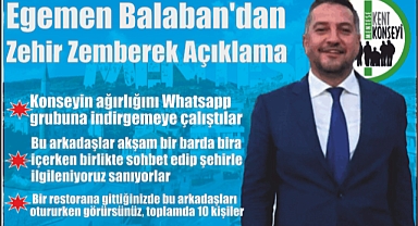 Egemen Balaban’dan Zehir Zemberek Açıklama