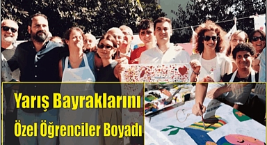 Yarış Bayraklarını Özel Öğrenciler Boyadı