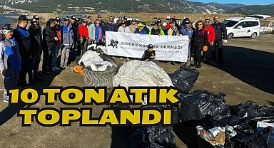 10 ton atık toplandı