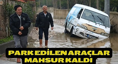 Park Edilen Araçlar Mahsur Kaldı 