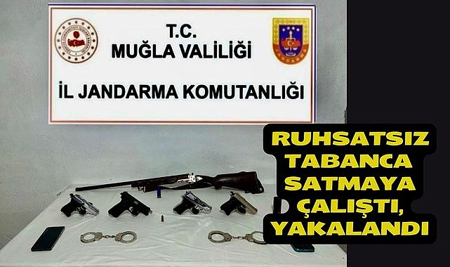 Ruhsatsız tabanca satmaya çalıştı, yakalandı