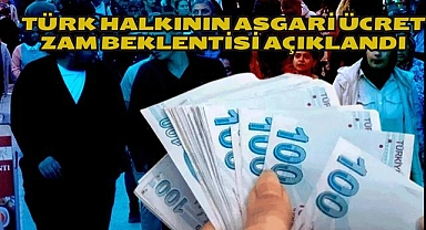 Türk Halkının Asgari Ücret Zam Beklentisi Açıklandı