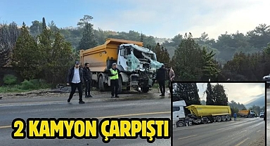 2 Kamyon Çarpıştı
