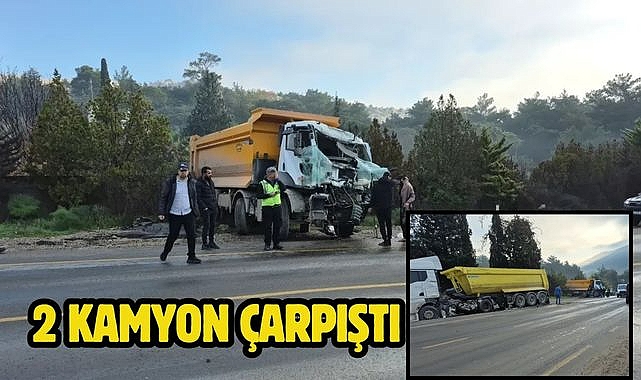 2 Kamyon Çarpıştı