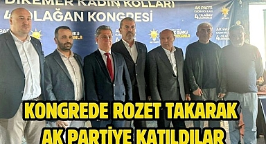 Kongrede Rozet Takarak AK Partiye Katıldılar