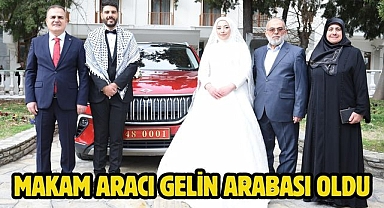 Makam Aracı Gelin Arabası Oldu
