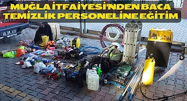 Muğla İtfaiyesi'nden Baca Temizlik Personeline Eğitim