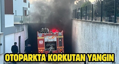 Otoparkta korkutan yangın