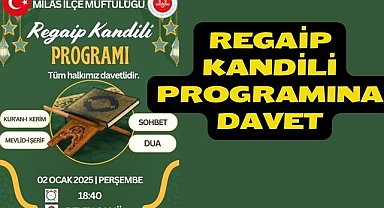 Regaip Kandili Programına Davet