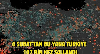 6 Şubat'tan bu yana Türkiye 107 bin kez sallandı