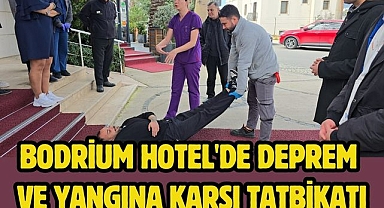 Bodrium Hotel'de Deprem ve Yangına Karşı Tatbikatı