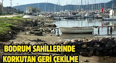 Bodrum sahillerinde korkutan geri çekilme