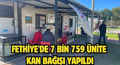 Fethiye'de 7 bin 759 ünite kan bağışı yapıldı