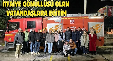 İtfaiye gönüllüsü olan vatandaşlara eğitim