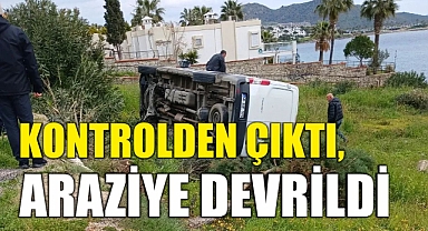 Kontrolden Çıktı, Araziye Devrildi
