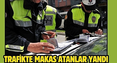 Trafikte Makas Atanlar Yandı