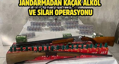 Jandarmadan Kaçak Alkol ve Silah Operasyonu
