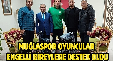 Muğlaspor oyuncular engelli bireylere destek oldu
