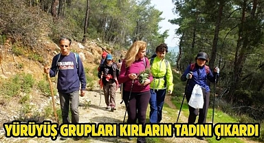 Yürüyüş grupları kırların tadını çıkardı