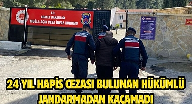 24 Yıl Hapis Cezası Bulunan Hükümlü Jandarmadan Kaçamadı