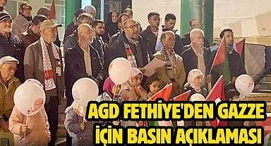 AGD Fethiye'den Gazze İçin Basın Açıklaması