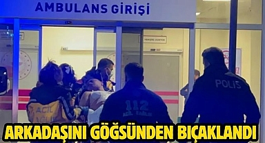 Arkadaşını Göğsünden Bıçaklandı 