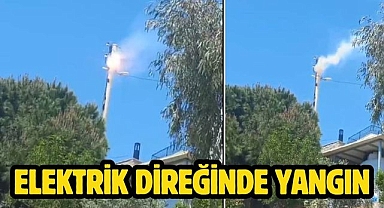 Elektrik Direğinde Yangın