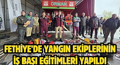 Fethiye’de Yangın Ekiplerinin İş Başı Eğitimleri Yapıldı