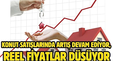Konut satışlarında artış devam ediyor, reel fiyatlar düşüyor