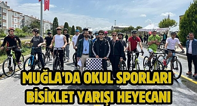 Muğla’da Okul Sporları Bisiklet Yarışı Heyecanı