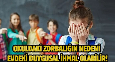 Okuldaki zorbalığın nedeni evdeki duygusal ihmal olabilir!