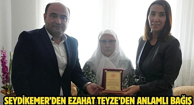 Seydikemer'de Nezahat Teyze'den Anlamlı Bağış