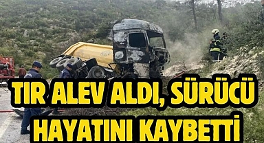 Tır Alev Aldı, Sürücü Hayatını Kaybetti