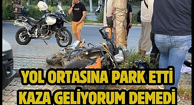 Yol ortasına park etti kaza geliyorum demedi