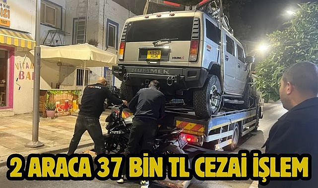 2 araca 37 Bin TL cezai işlem