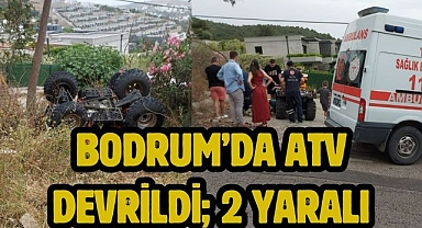 Bodrum’da ATV Devrildi; 2 yaralı