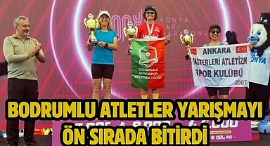 Bodrumlu atletler yarışmayı ön sırada bitirdi