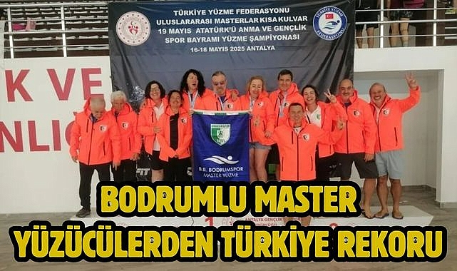 Bodrumlu Master Yüzücülerden Türkiye Rekoru