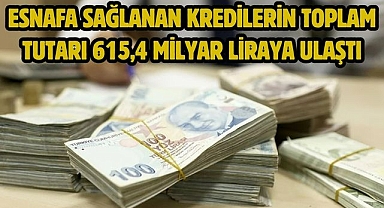 Esnafa sağlanan kredilerin toplam tutarı 615,4 milyar liraya ulaştı