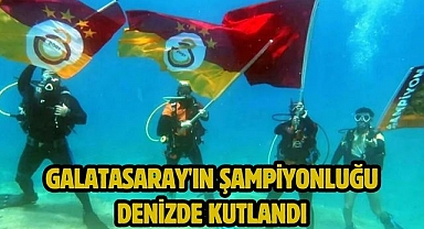 Galatasaray'ın şampiyonluğu denizde kutlandı