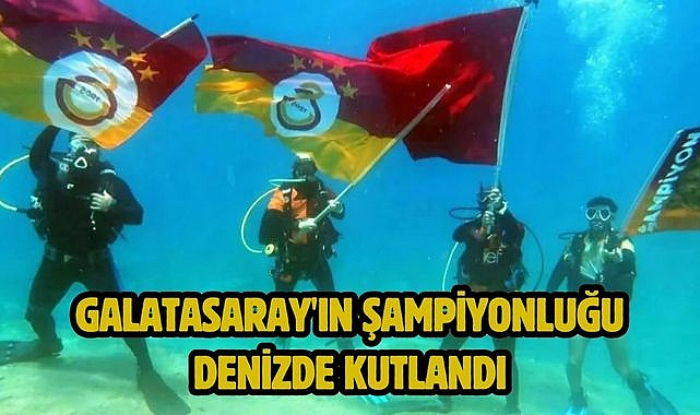 Galatasaray'ın şampiyonluğu denizde kutlandı
