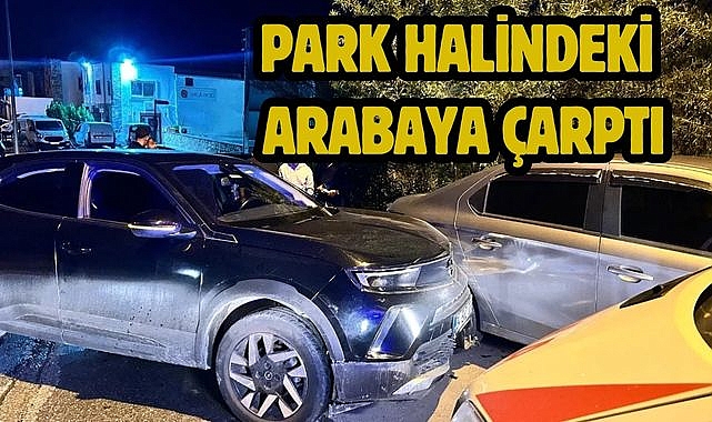 Park halindeki arabaya çarptı