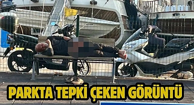 Parkta Tepki Çeken Görüntü