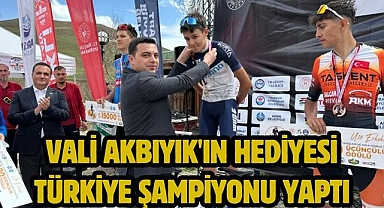 Vali Akbıyık'ın hediyesi Türkiye şampiyonu yaptı